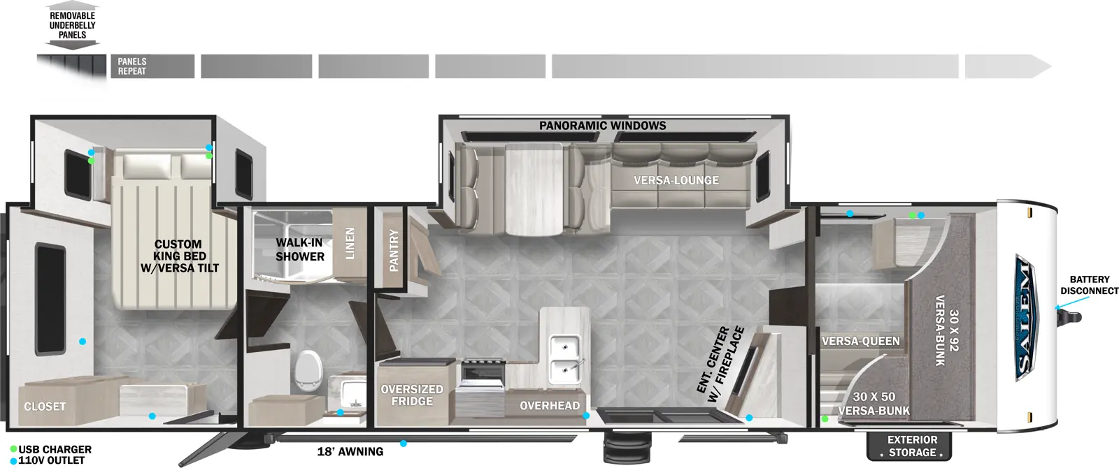 Salem 36VBDS Floorplan